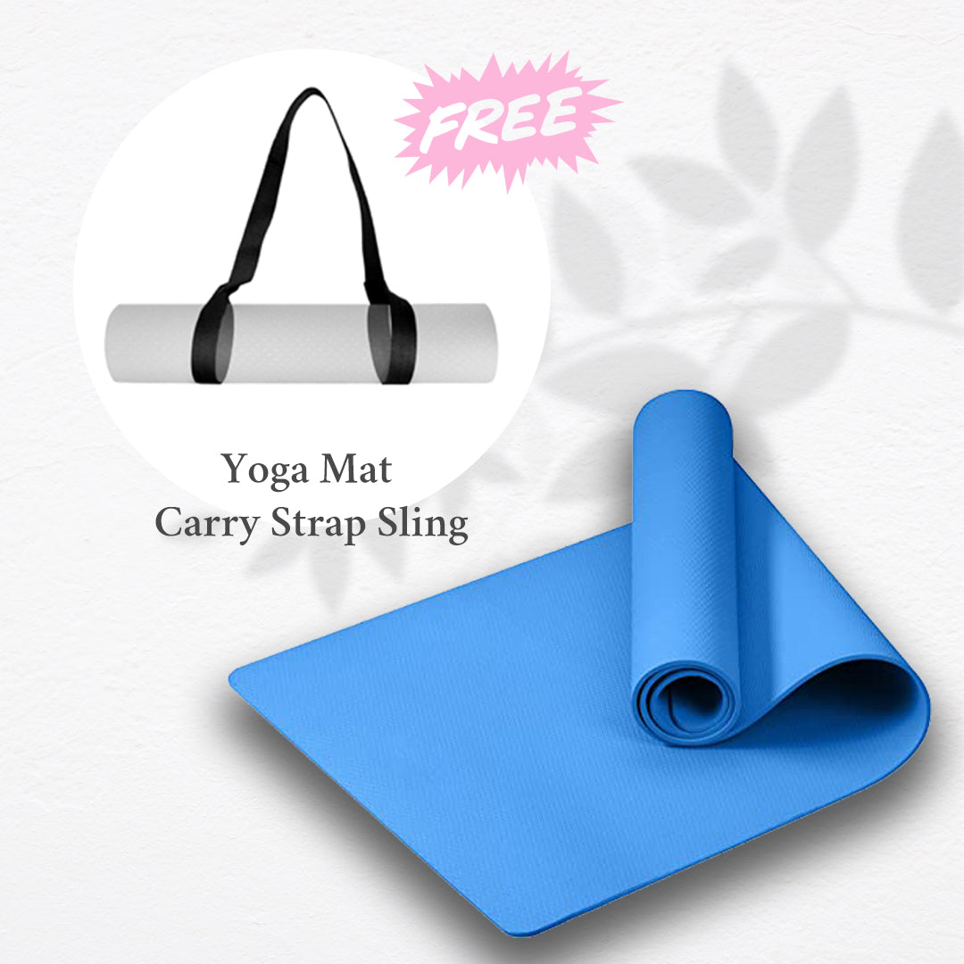 Anti Slip Yoga Mat with Carry Strap 8MM