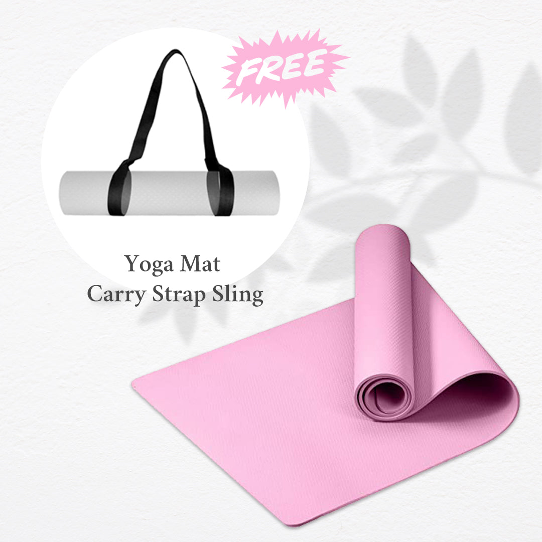 Anti Slip Yoga Mat with Carry Strap 8MM