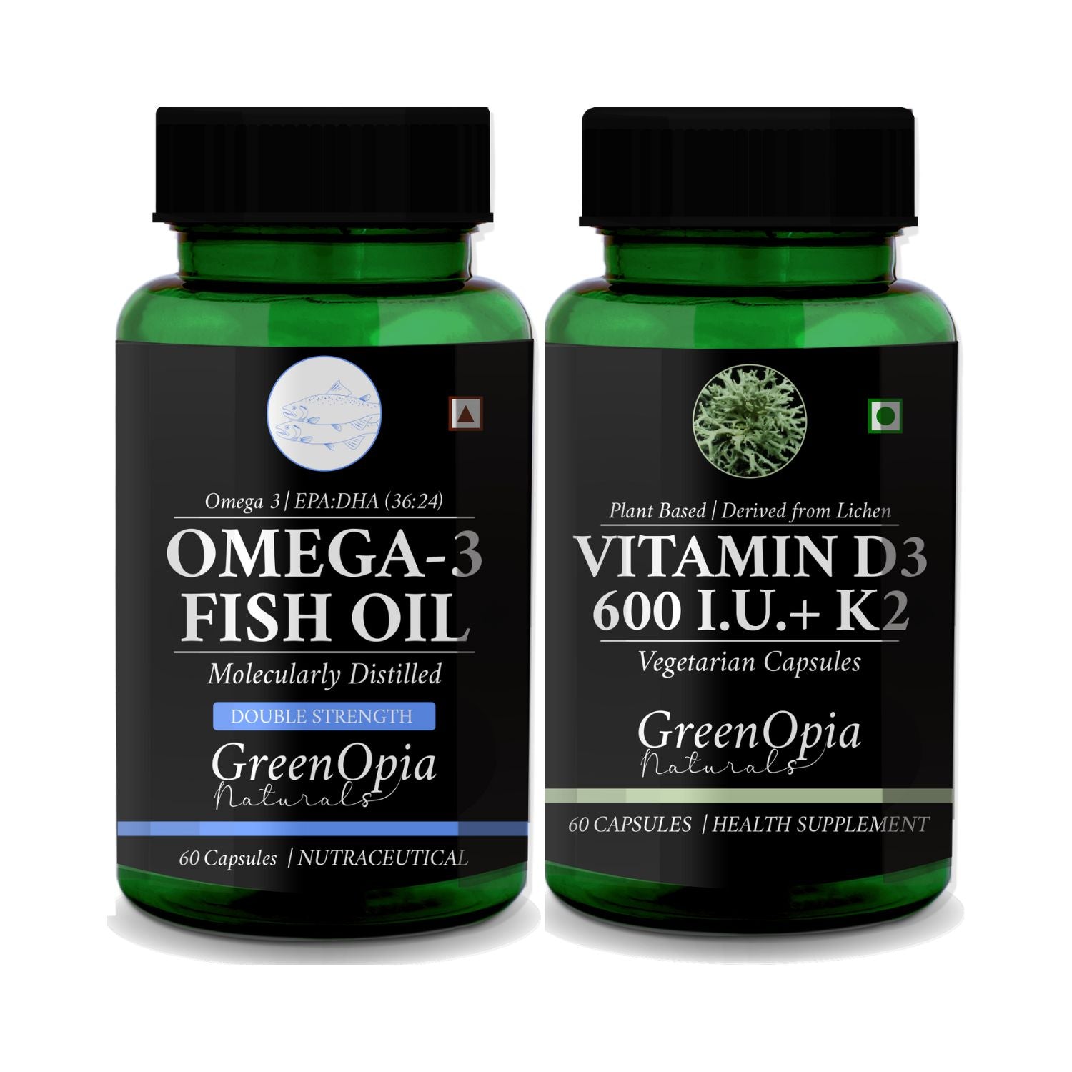 GreenOpia Fish Oil & Vitamin D3 Combo