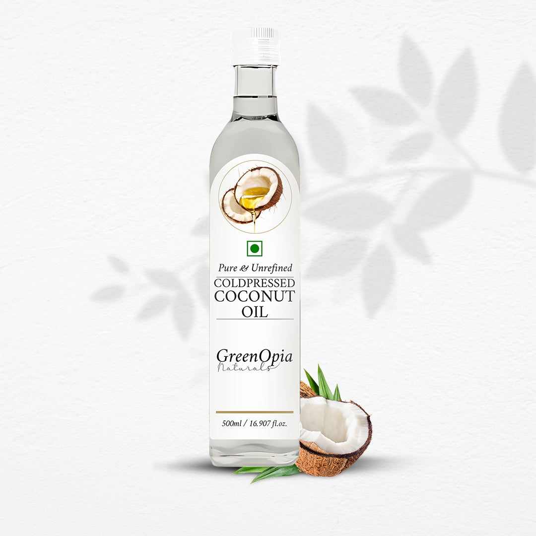 Cold Pressed Coconut Oil – 500ml | 100% Pure Virgin Oil for Cooking, Hair, Skin & Baby Care