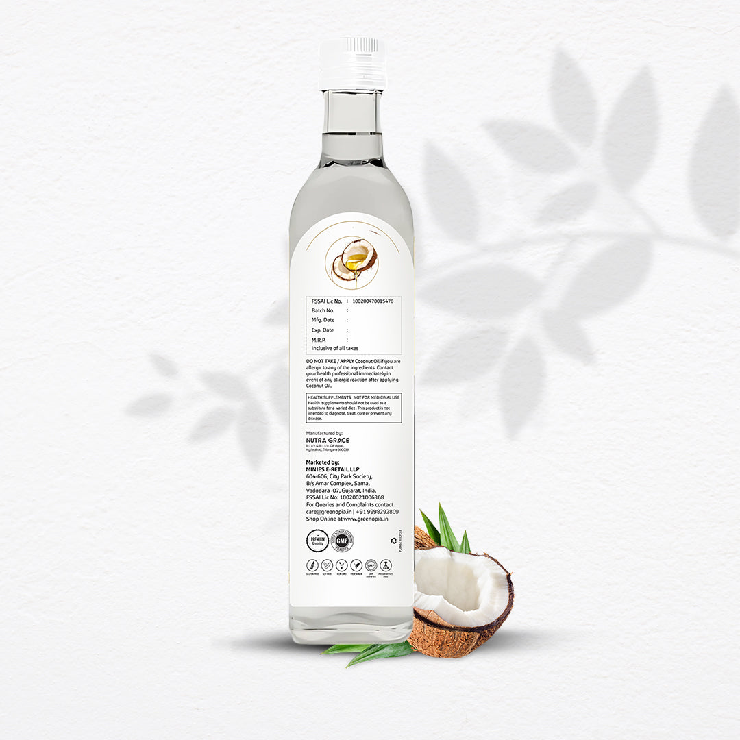 Cold Pressed Coconut Oil – 500ml | 100% Pure Virgin Oil for Cooking, Hair, Skin & Baby Care