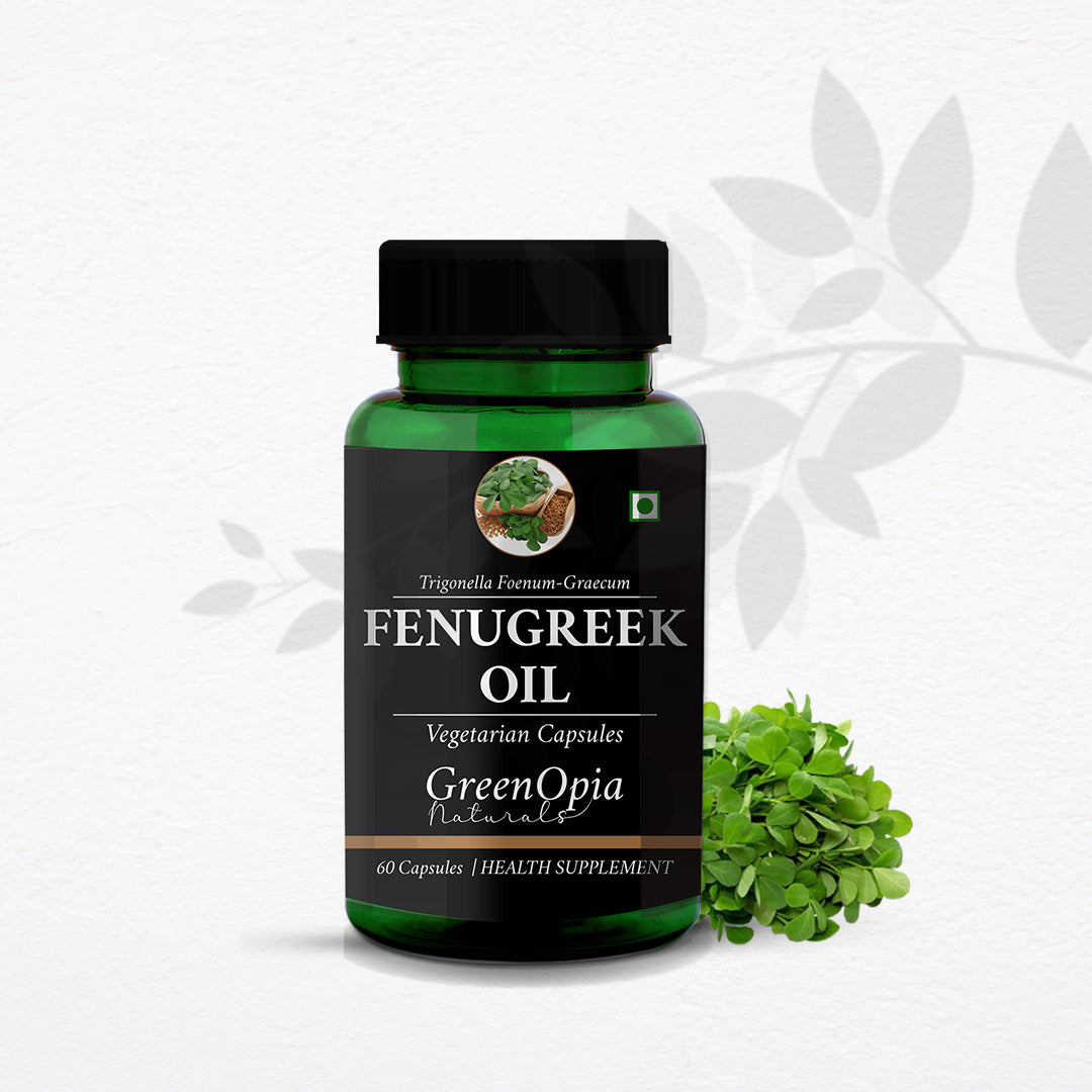 GreenOpia Fenugreek Oil 60 Liquid Filled Vegetarian Capsules