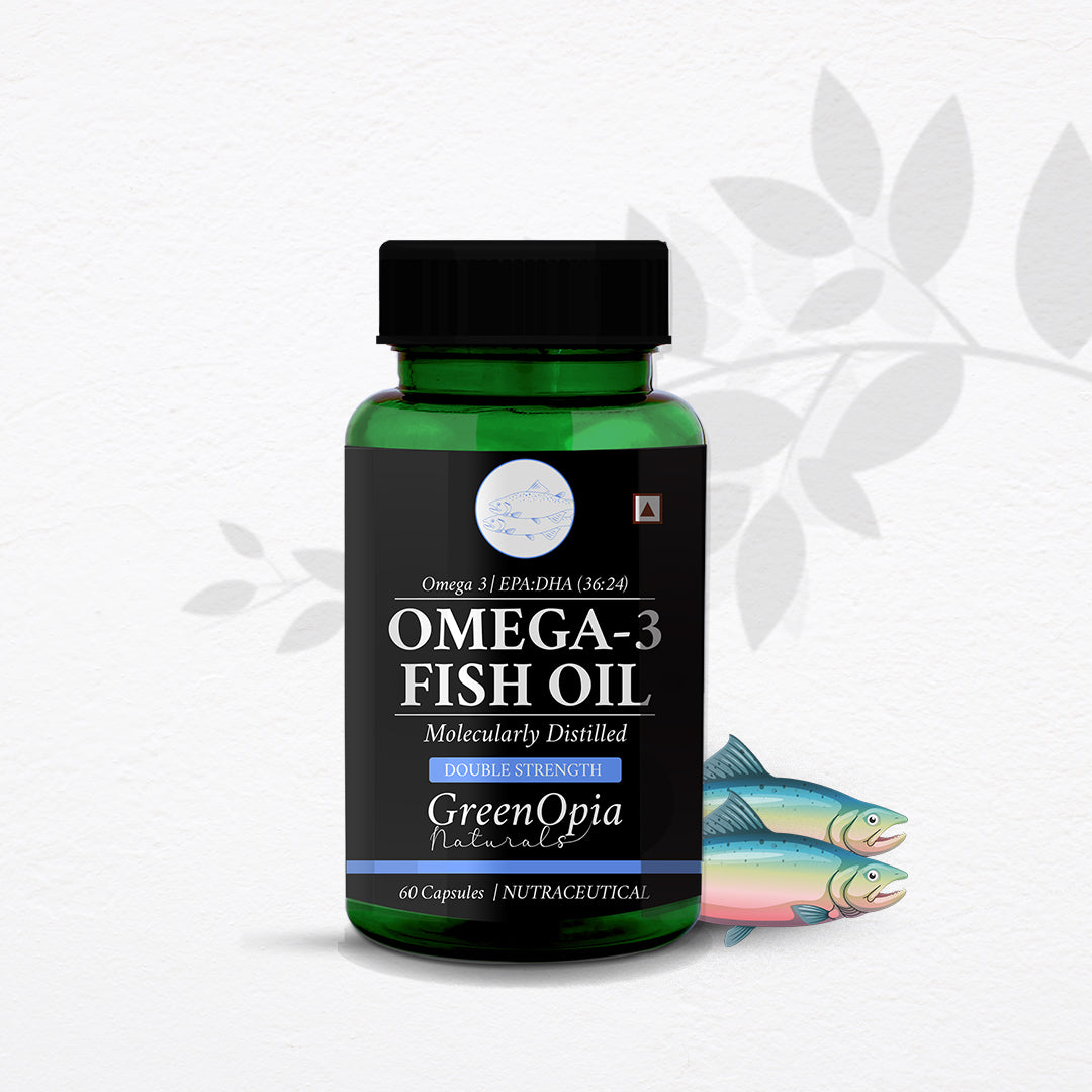 GreenOpia Double Strength Fish Oil 60 Liquid Filled Capsules