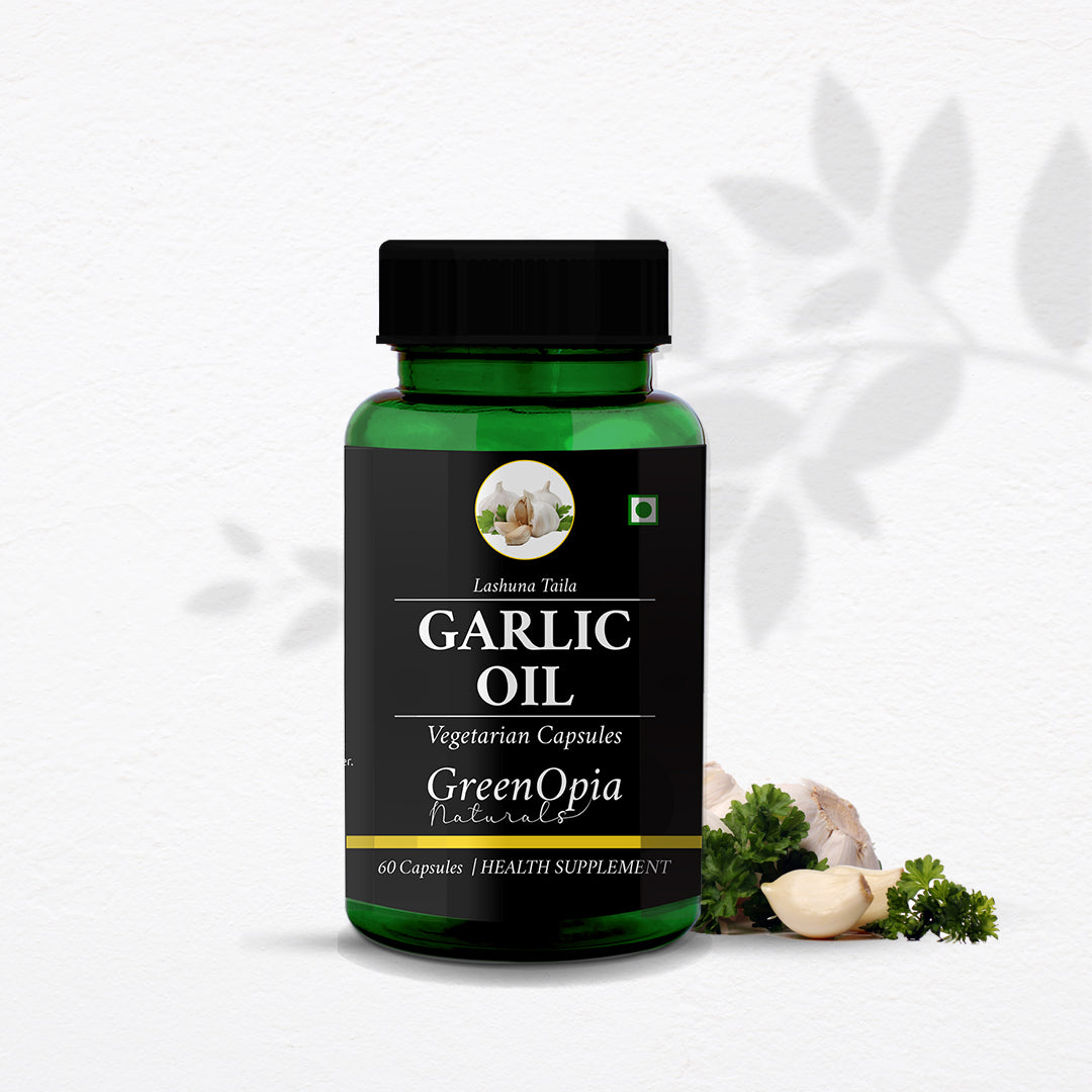 GreenOpia Garlic Oil 60 Liquid Filled Vegetarian Capsules