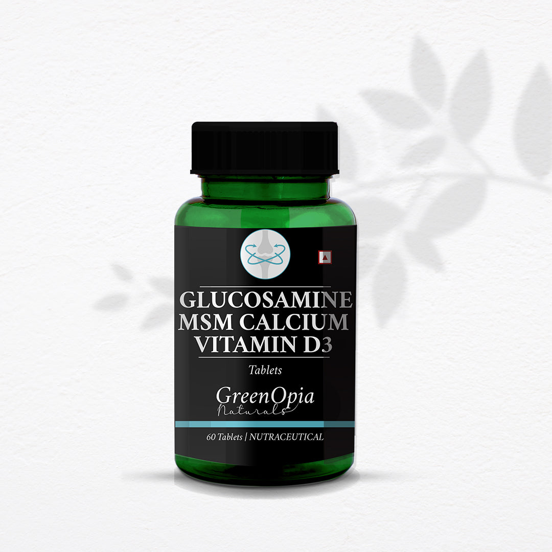 GreenOpia Glucosamine MSM Calcium Vitamin D3 60 Tablets