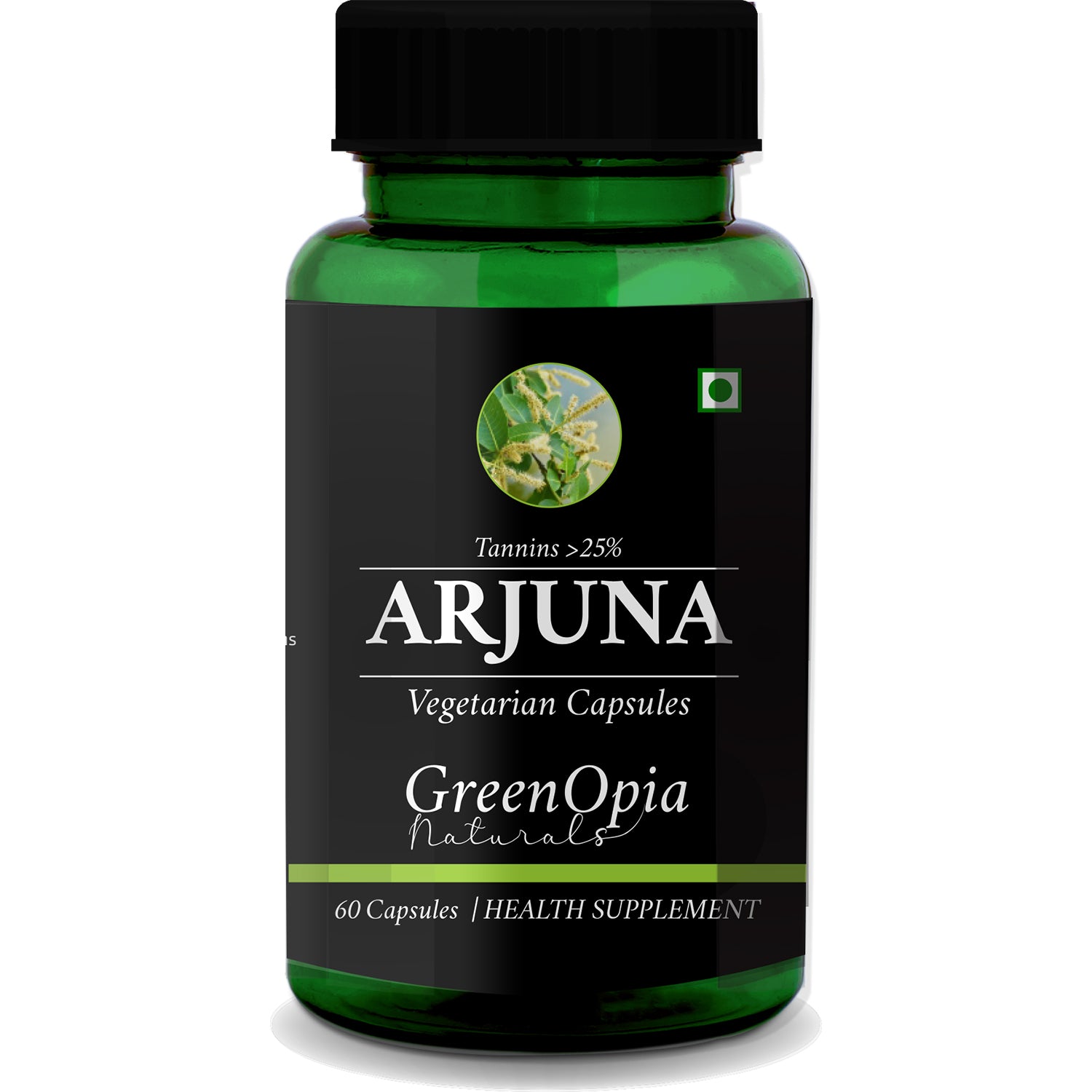 GreenOpia Arjuna Capsules – 60 Vegetarian Capsules for Heart Health, Cholesterol & Blood Pressure Support