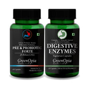 GreenOpia Digestion Support Combo – Pre & Probiotics + Digestive Enzymes Supplements