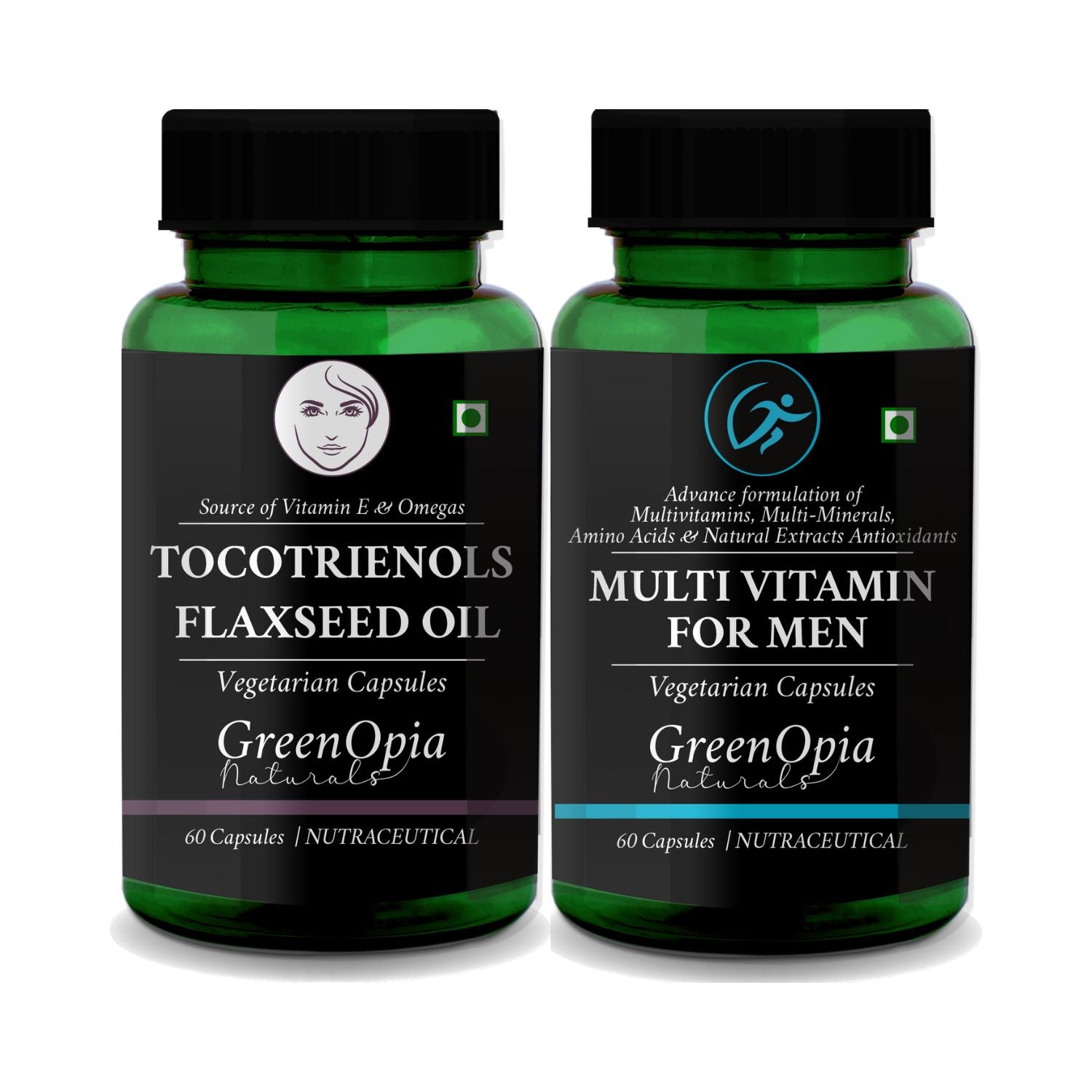 GreenOpia Multivitamins, Vitamin E (Tocotrienols) & Omega-3 for Men