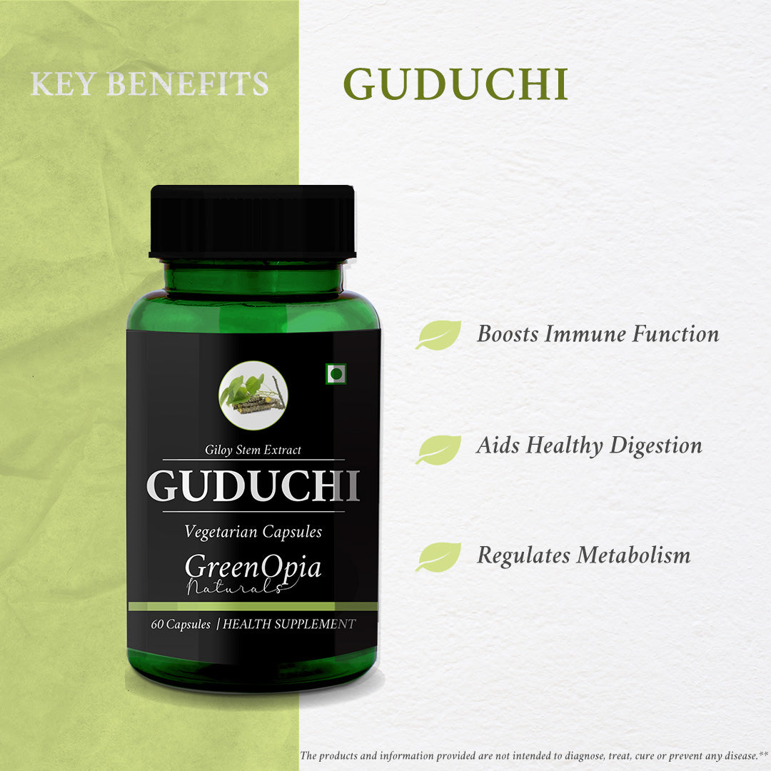 GreenOpia Guduchi (Giloy) Extracts 60 Vegetarian Capsules
