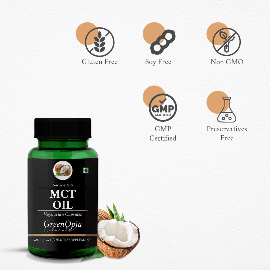 GreenOpia MCT Oil 60 Liquid Filled Vegetarian Capsules