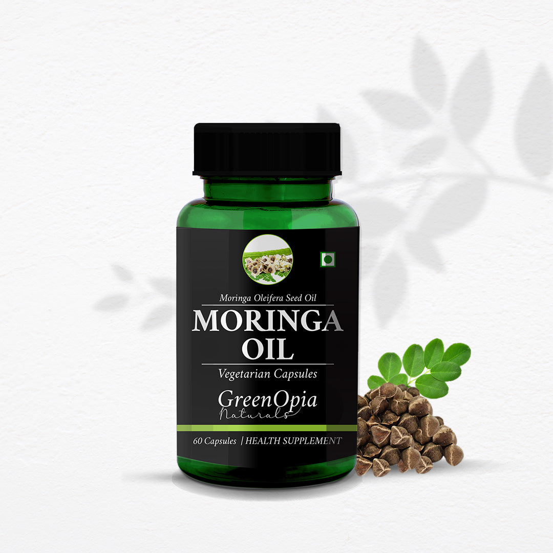 GreenOpia Moringa Seed Oil 60 Liquid Filled Vegetarian Capsules