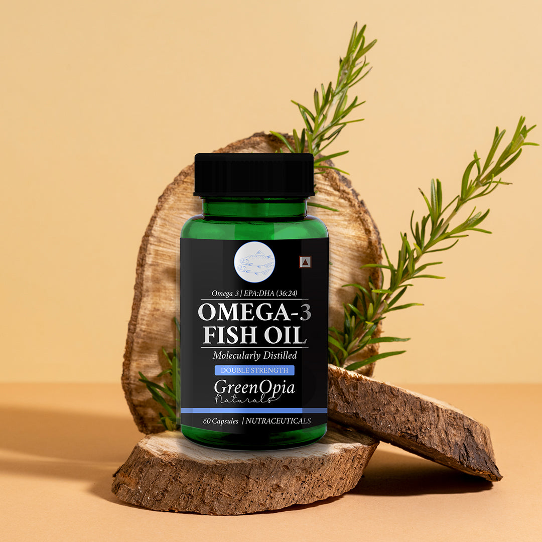Purified Fish Oil Omega-3 Capsules Molecular Distilled for Heavy Metal Safety by GreenOpia