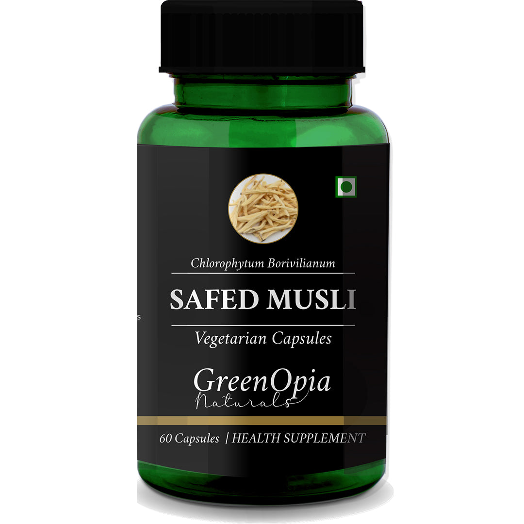 GreenOpia Safed Musli Extracts 60 Vegetarian Capsules