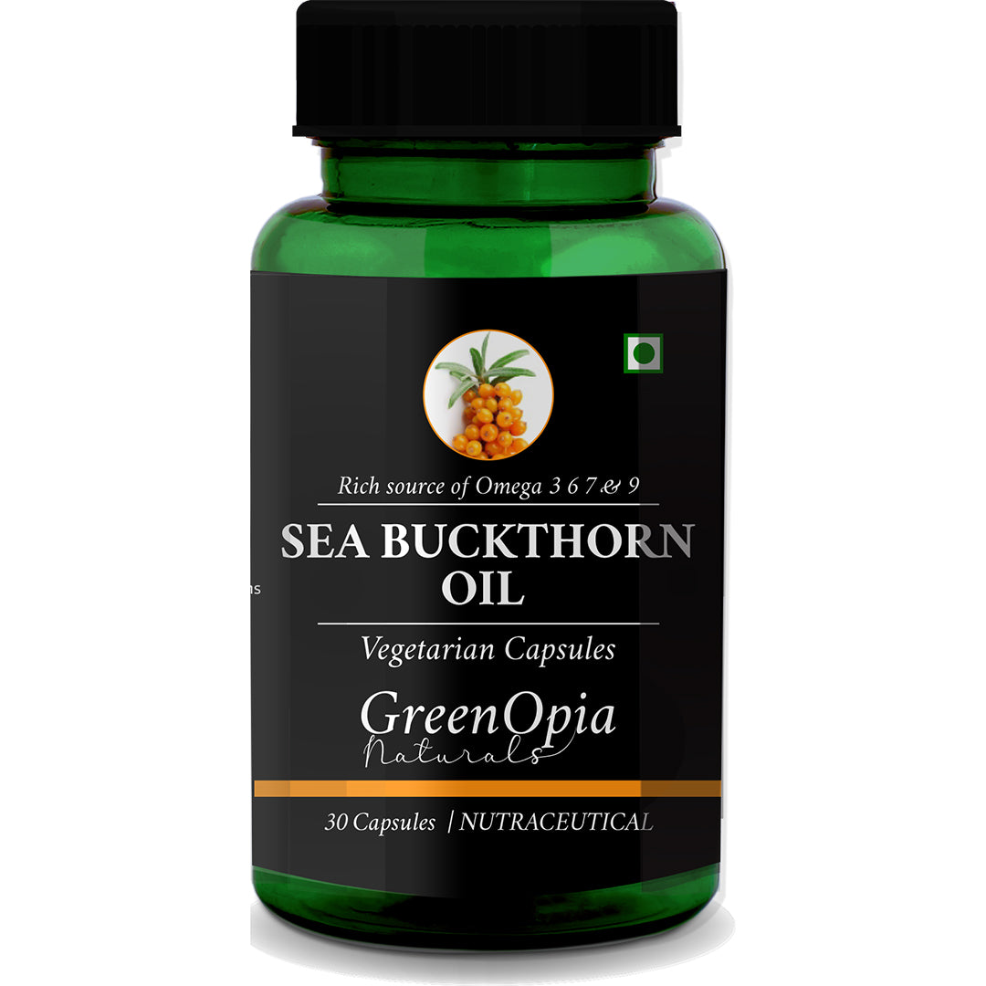 GreenOpia Sea Buckthorn Oil 30 Liquid Filled Vegetarian Capsules