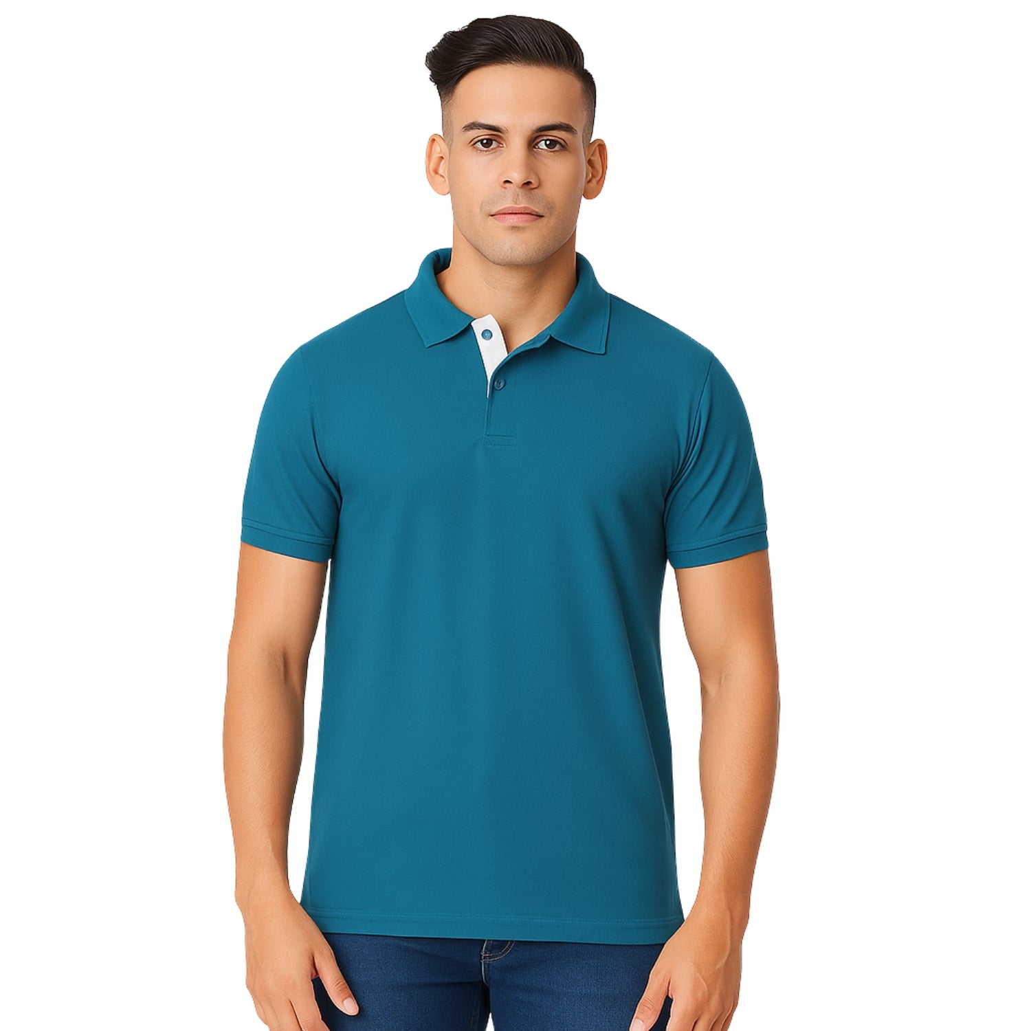Micro Polyester Polo T-Shirt for Men – Half Sleeves, Quick-Dry & Sporty