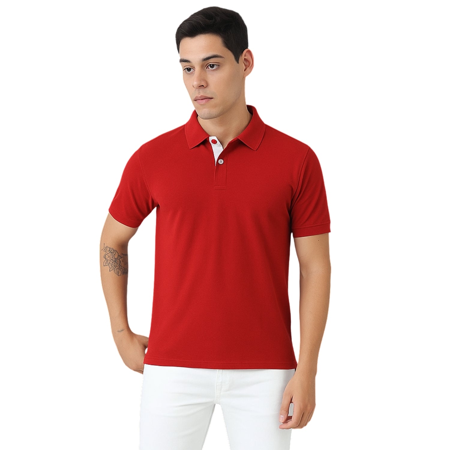 Micro Polyester Polo T-Shirt for Men – Half Sleeves, Quick-Dry & Sporty