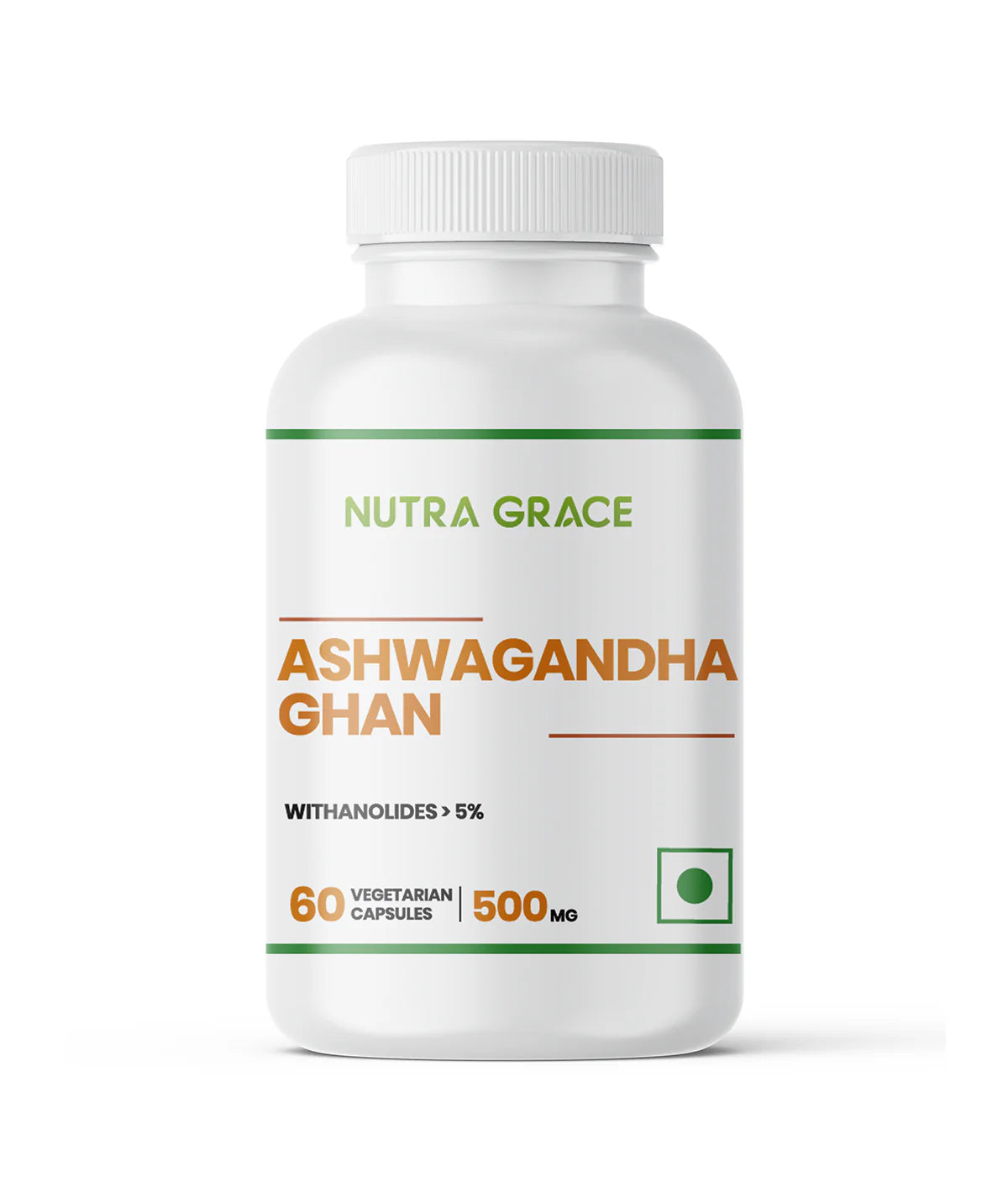Nutra Grace Ashwagandha Supplement | 60 Veg. Capsules