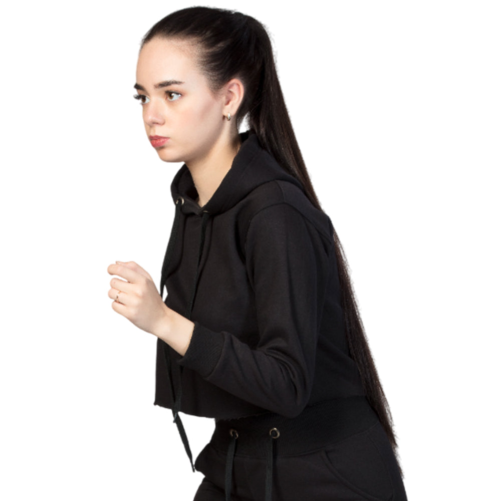 Active Cropped Hoodie for Women – Long Sleeves, Comfy & Breathable