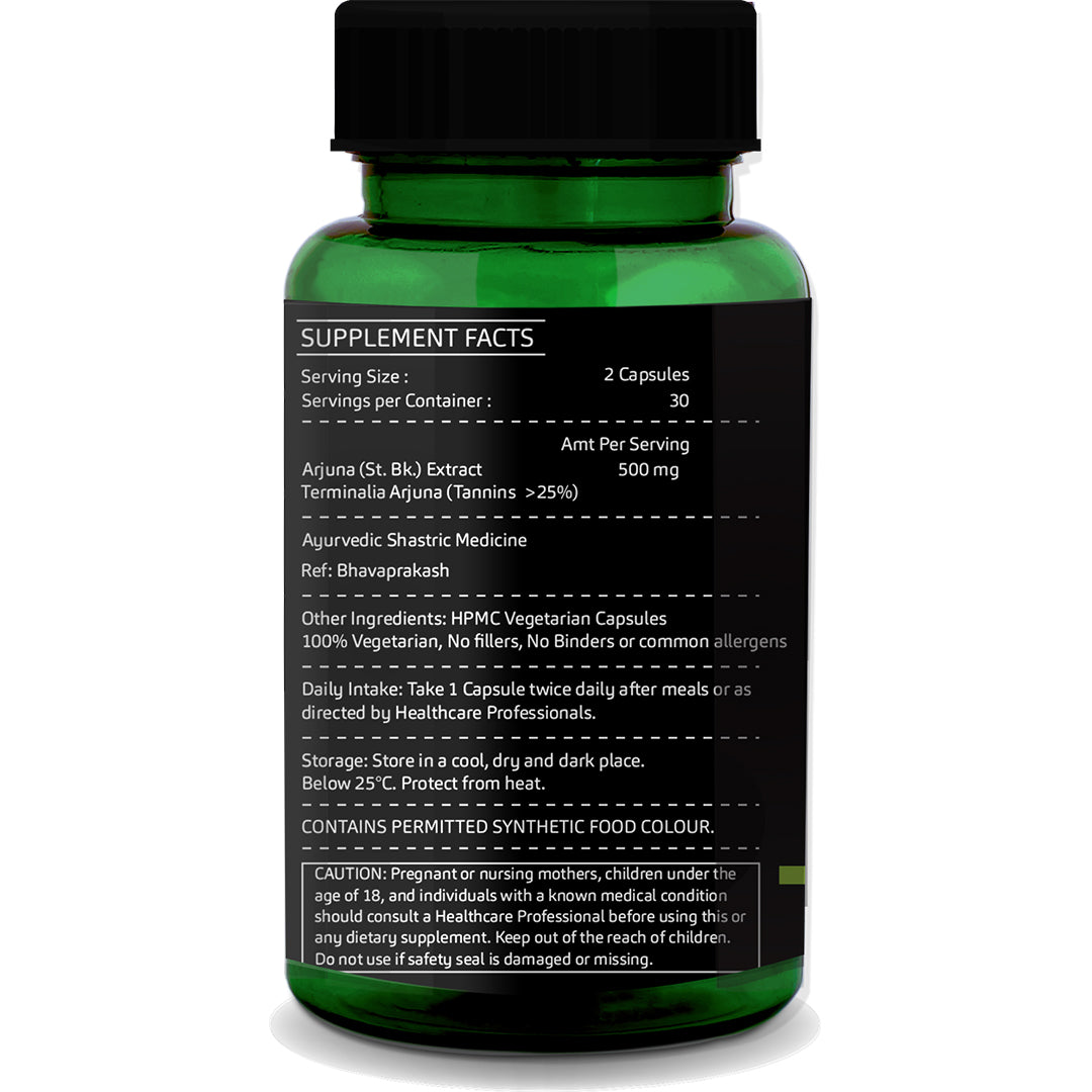 Arjuna Capsules – 60 Vegetarian Capsules | Ayurvedic Heart Health Supplement