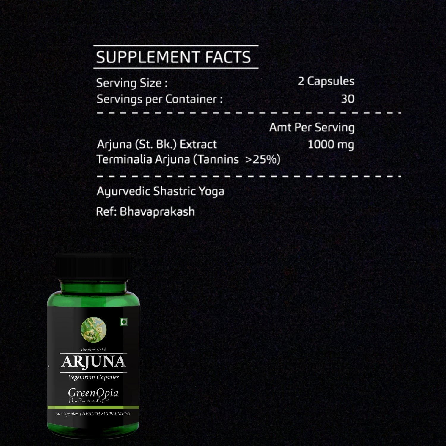 Arjuna Extracts 60 Vegetarian Capsules