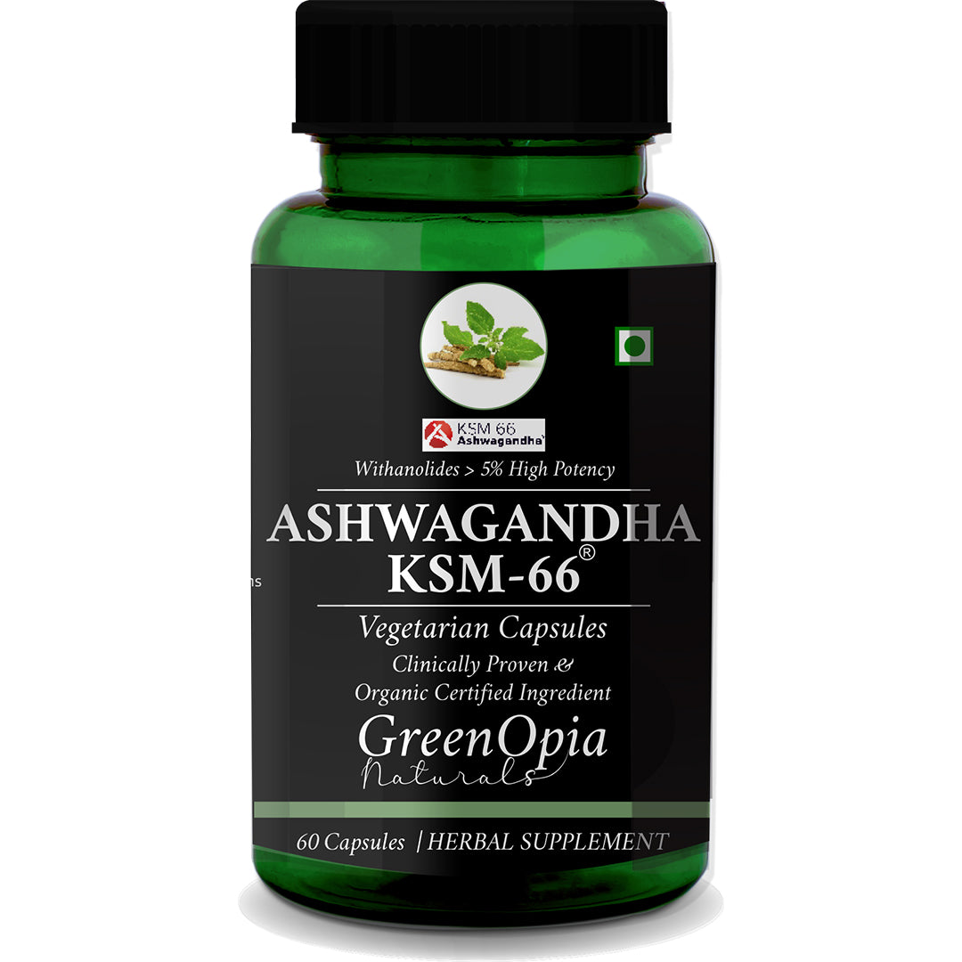 KSM-66 Ashwagandha Capsules – 500mg | Natural Stress Relief &amp; Energy Support