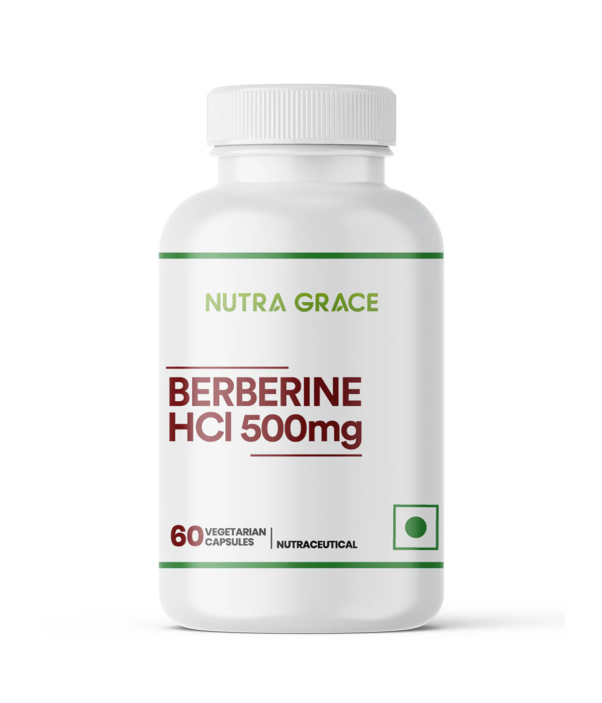 Nutra Grace Berberine Supplement with HCl 500mg, Milk Thistle, Turmeric | 60 Veg. Capsules