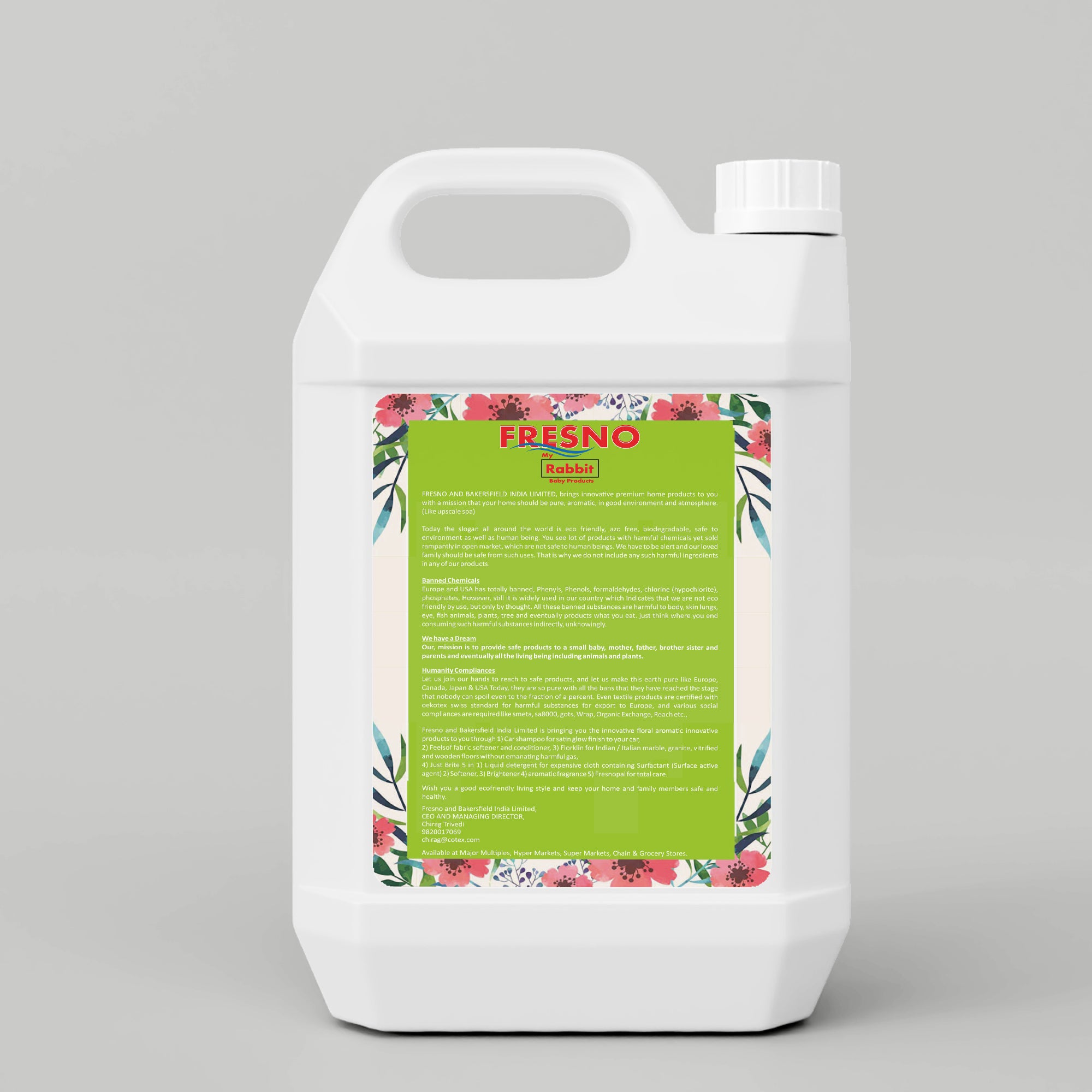 Fresno Aromatic Floor Cleaner | Marble – Granite – Ceramic | Floor Cleaning & Shining | 5000 ML