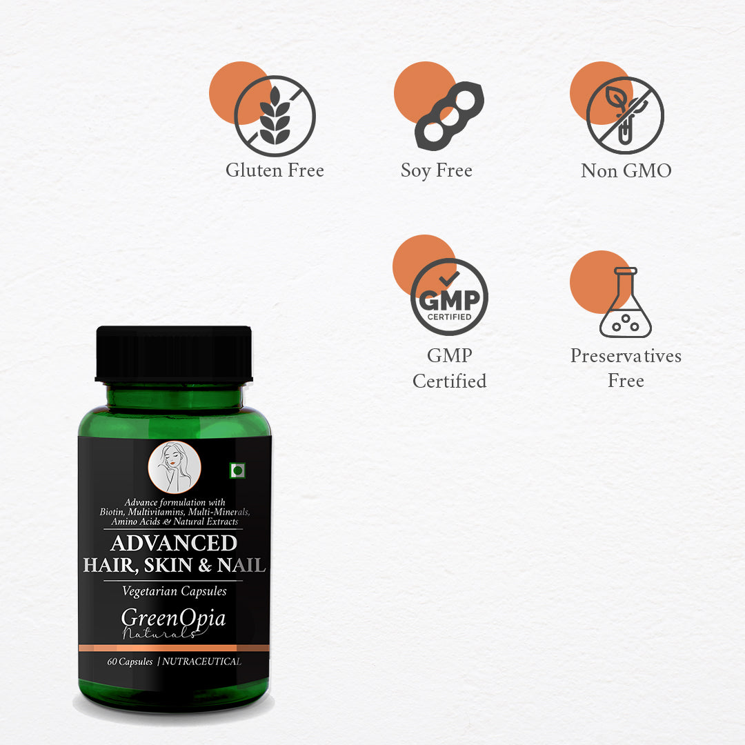 GreenOpia Advanced for Hair, Skin & Nails – 60 Vegetarian Capsules