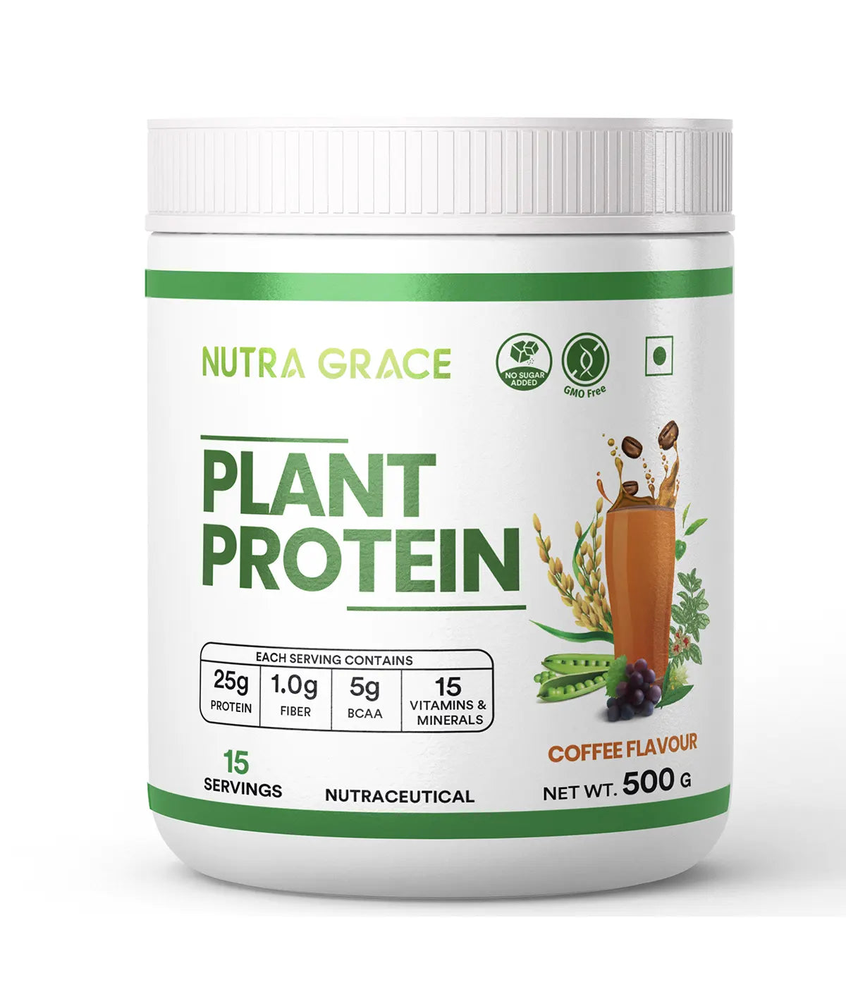 Nutra Grace Plant Based Protein Powder Supplement | 24gms Protein