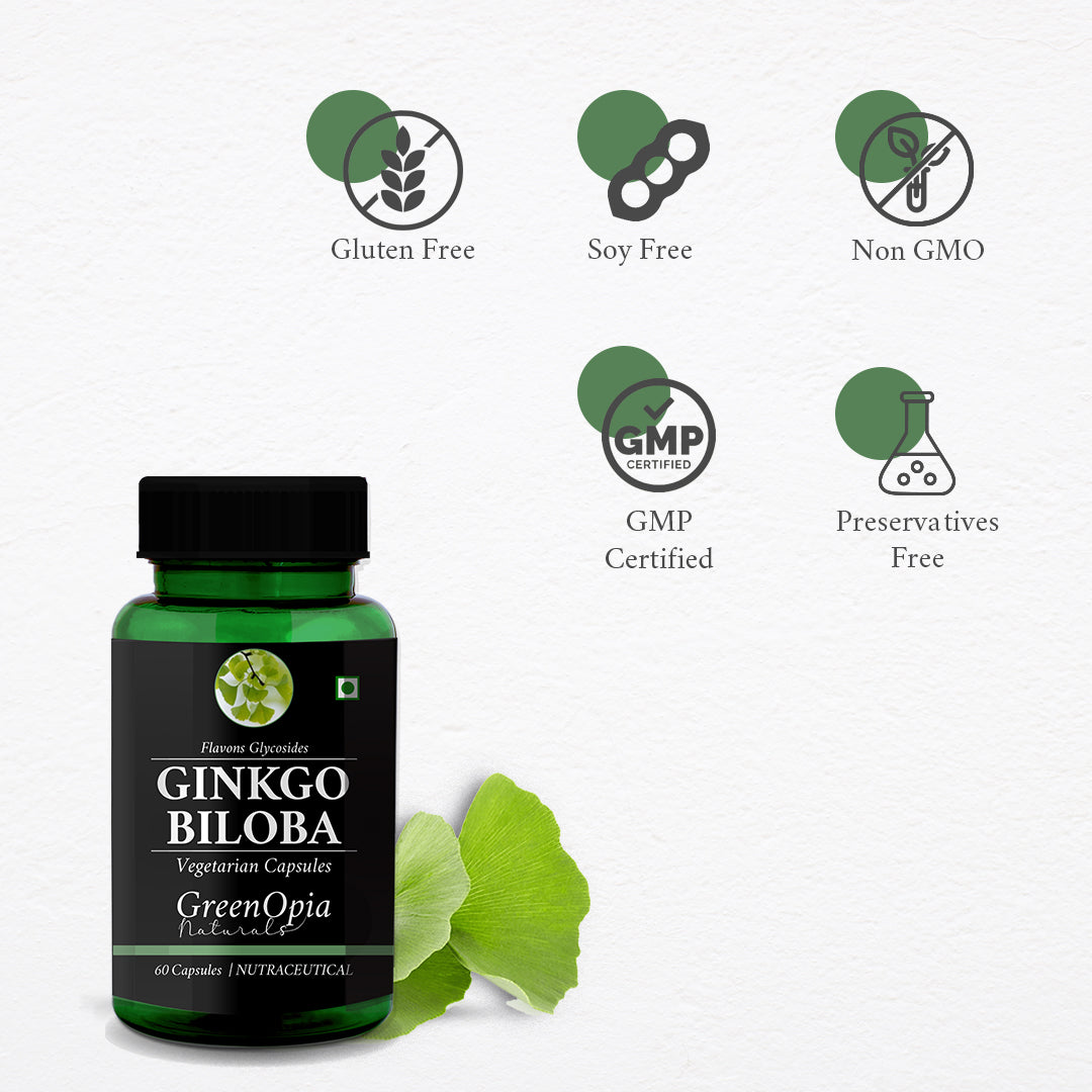 GreenOpia Ginkgo Biloba 60 Vegetarian Capsules