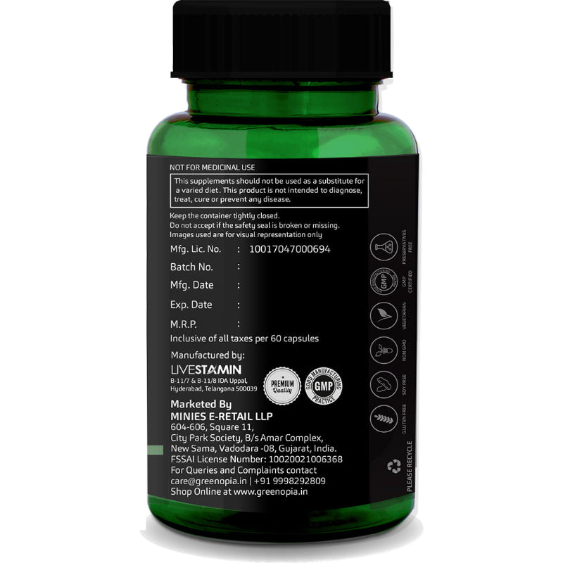 Vegetarian Ginkgo Biloba capsules from GreenOpia dietary supplement