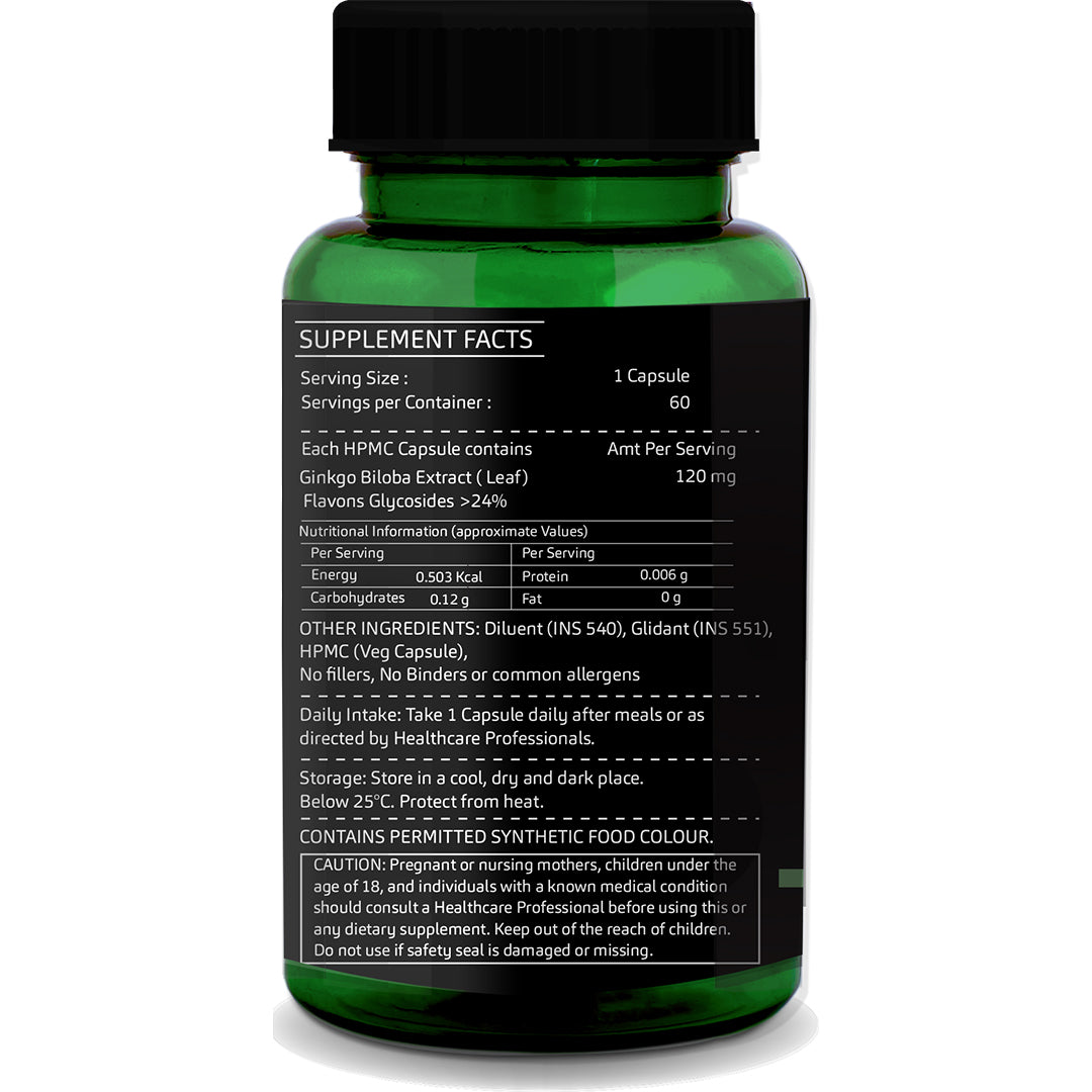 GreenOpia Ginkgo Biloba 60 Vegetarian Capsules