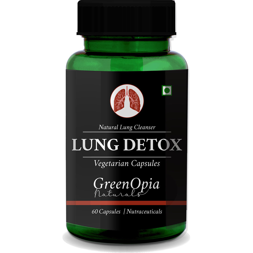 GreenOpia Lung Detox Capsules – 60 Vegetarian Capsules for Lung Health and Breathing Support