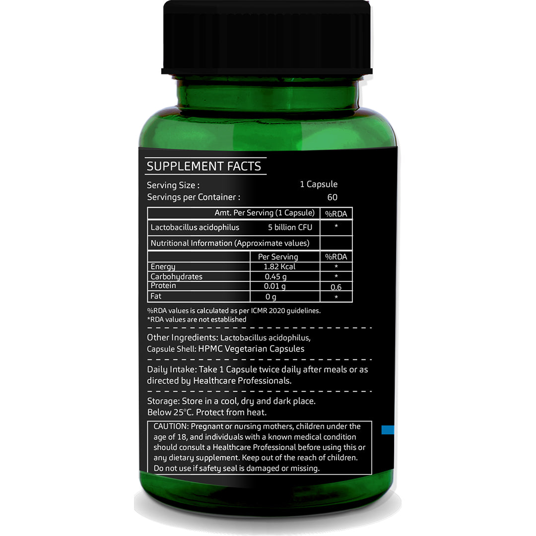 GreenOpia Lactobacillus Acidophilus 60 Vegetarian Capsules