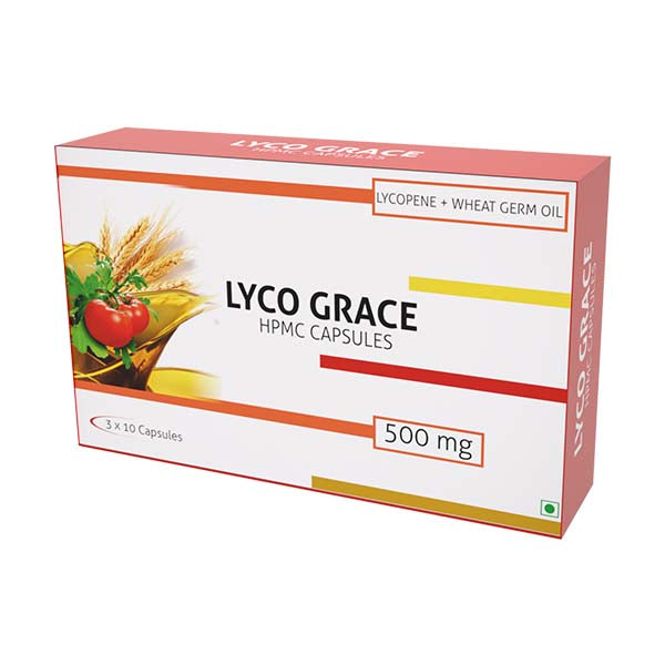 Nutra Grace Lycograce - Lycopene + Wheat Germ Oil 30 Veg Capsules