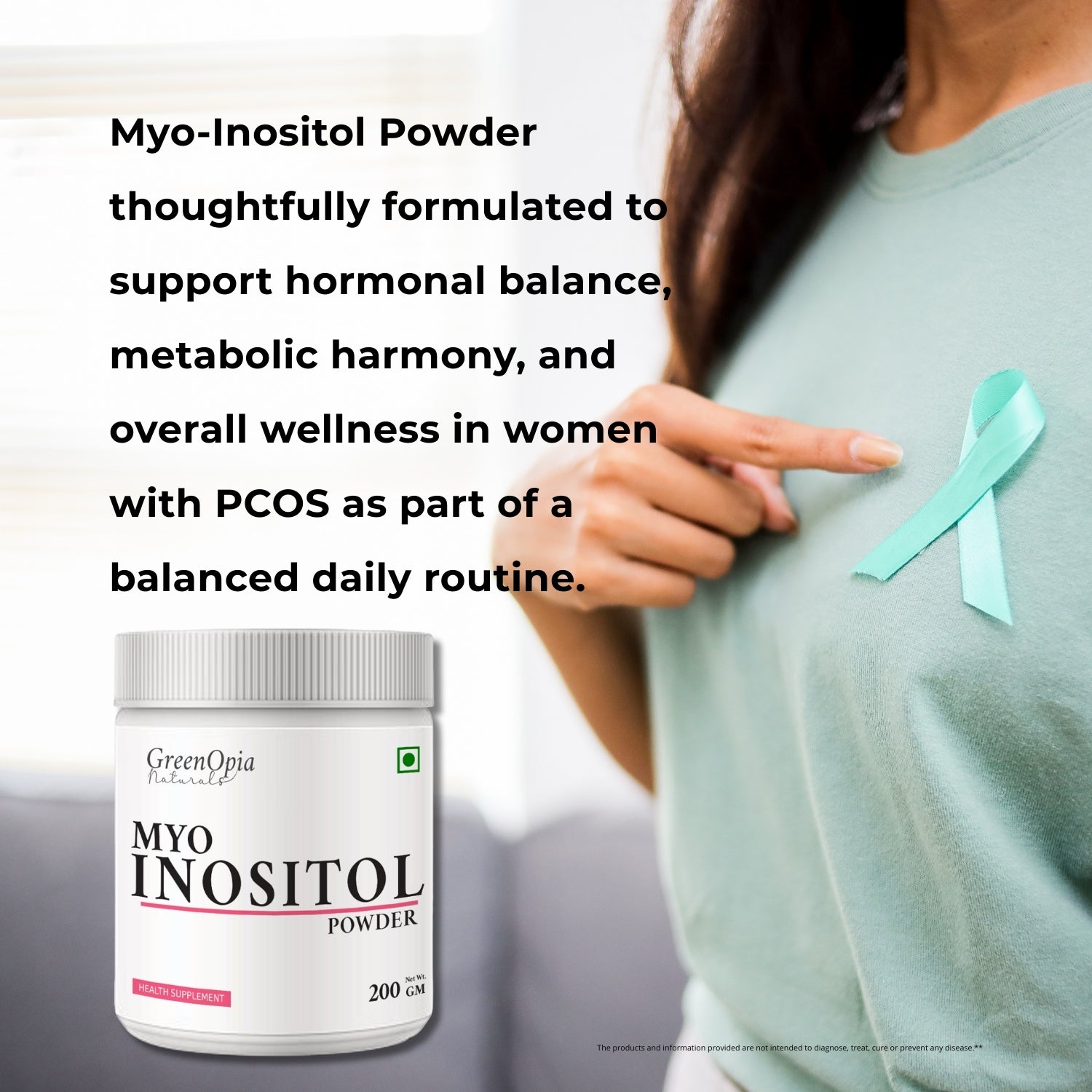 GreenOpia Myo-Inositol Powder 2000 mg Supplement for Women – Hormonal Balance & Wellness Support