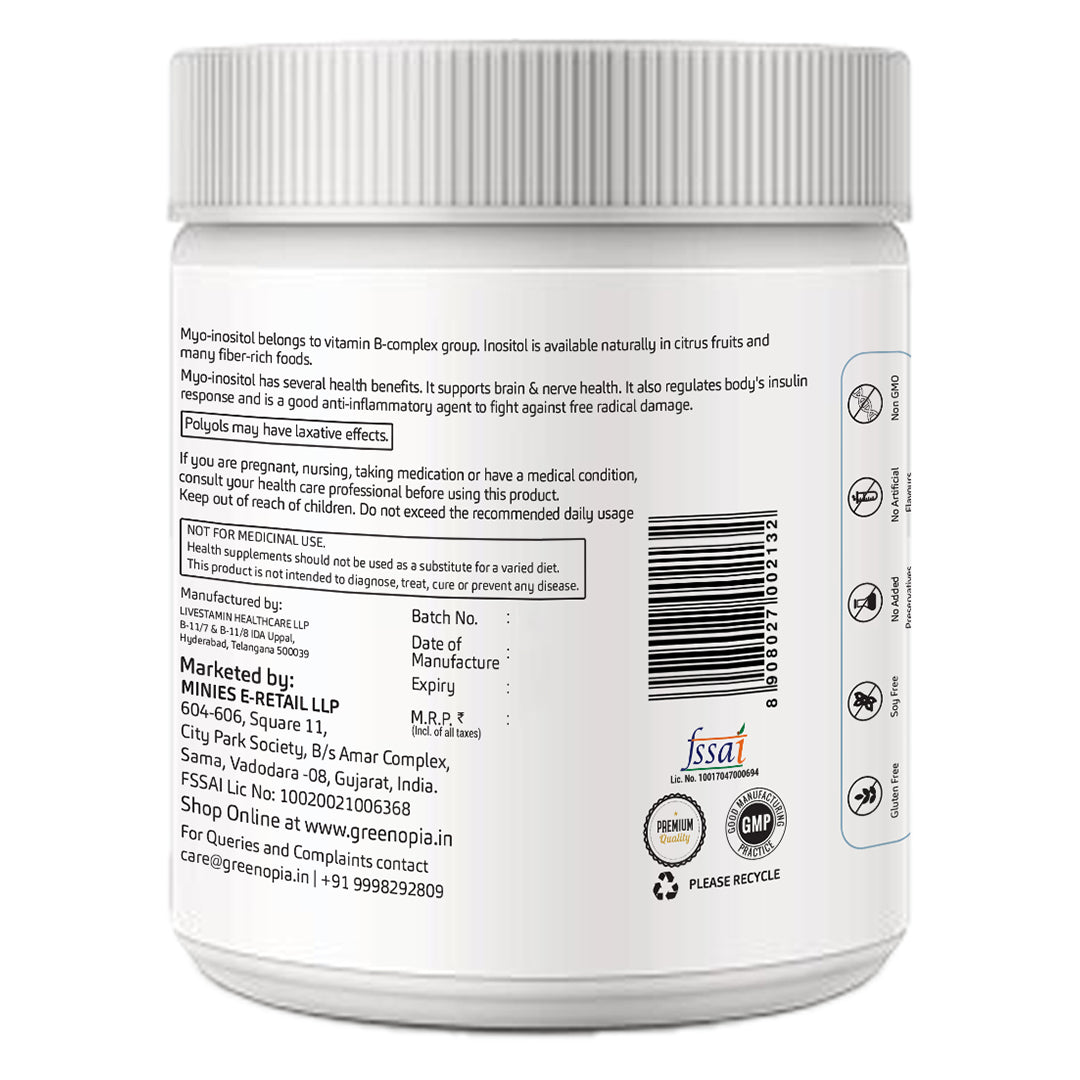 Myo-Inositol Powder 2000 mg Supplement for Women – Hormonal Balance & Wellness Support