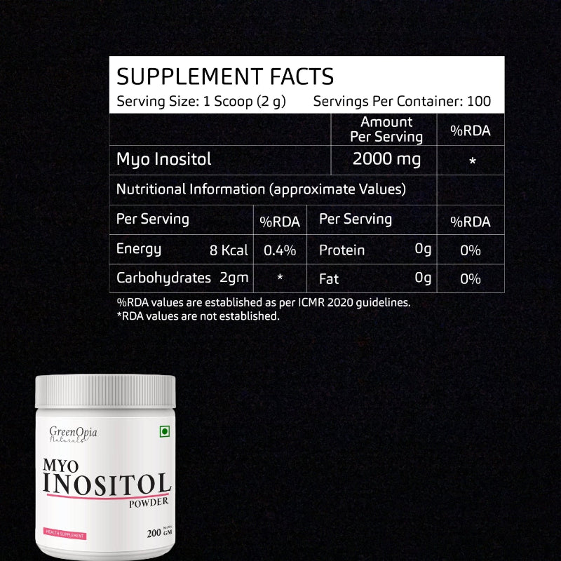 High-purity myo-inositol powder manufactured under FSSAI-compliant standards