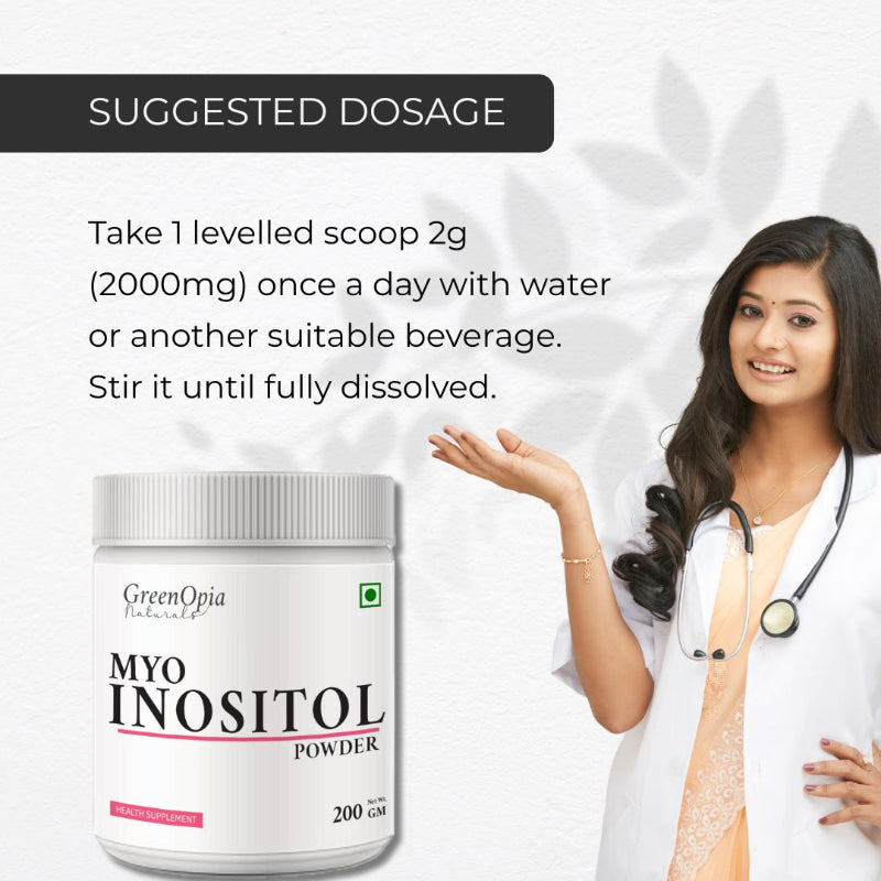 Women's daily wellness supplement with myo-inositol powder
