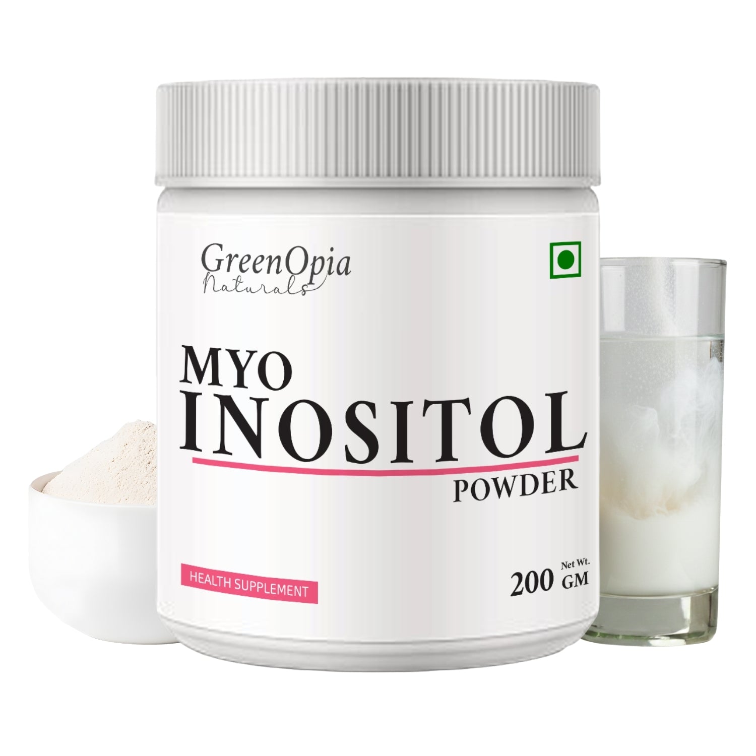 GreenOpia Myo-Inositol Powder 2000 mg Supplement for Women – Hormonal Balance & Wellness Support