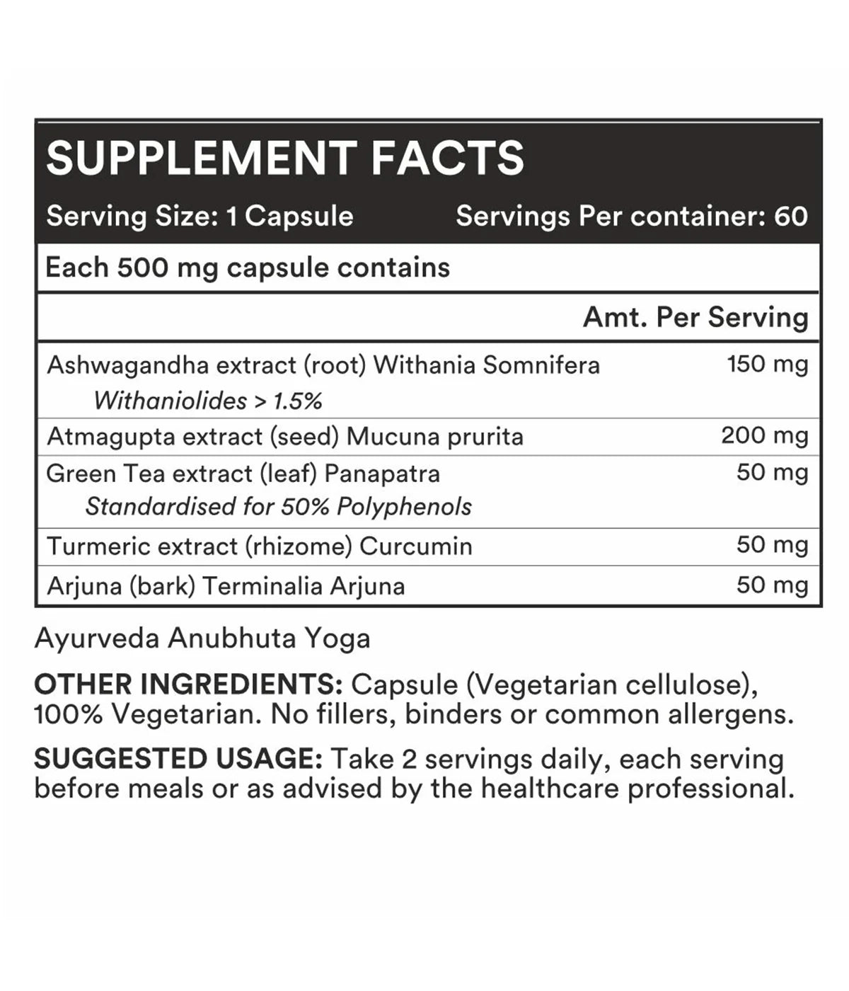 Nutra Grace Neuro Care Supplement, 500mg - 60 Vegetarian Capsules