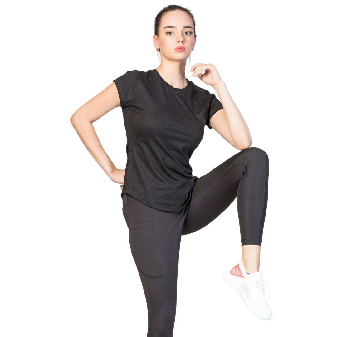 Active Short Sleeve T-Shirt for Women – Comfy & Workout-Ready