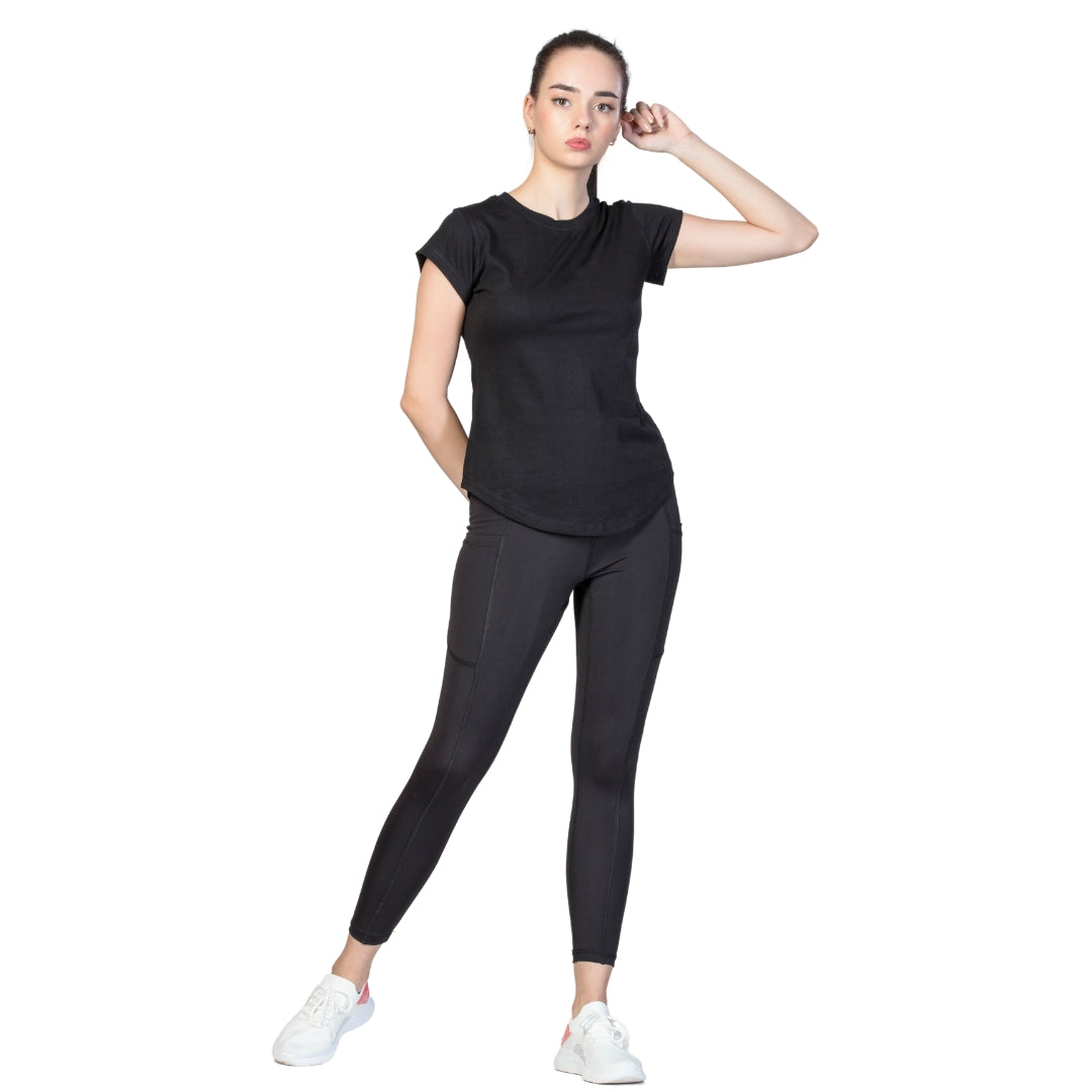 Active Short Sleeve T-Shirt for Women – Comfy & Workout-Ready