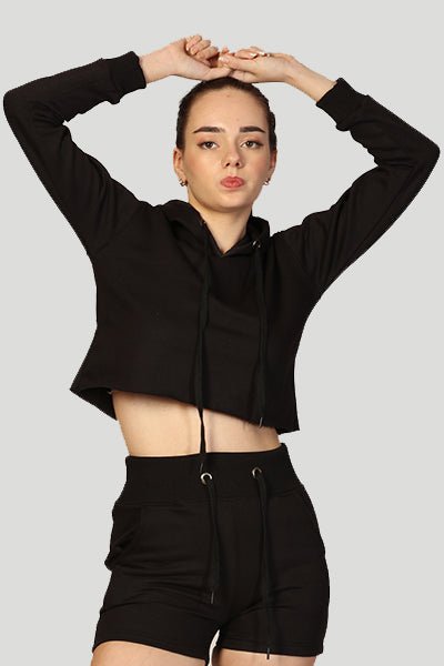 Greenopia stretchable cropped hoodie 
