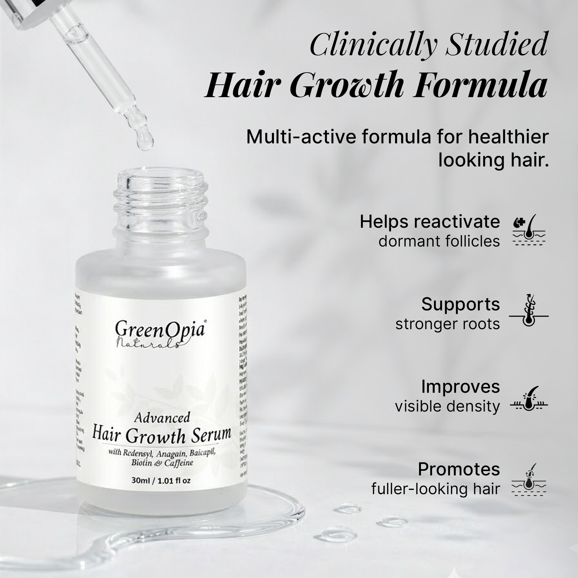 GreenOpia Advanced Hair Growth Serum For Men & Women