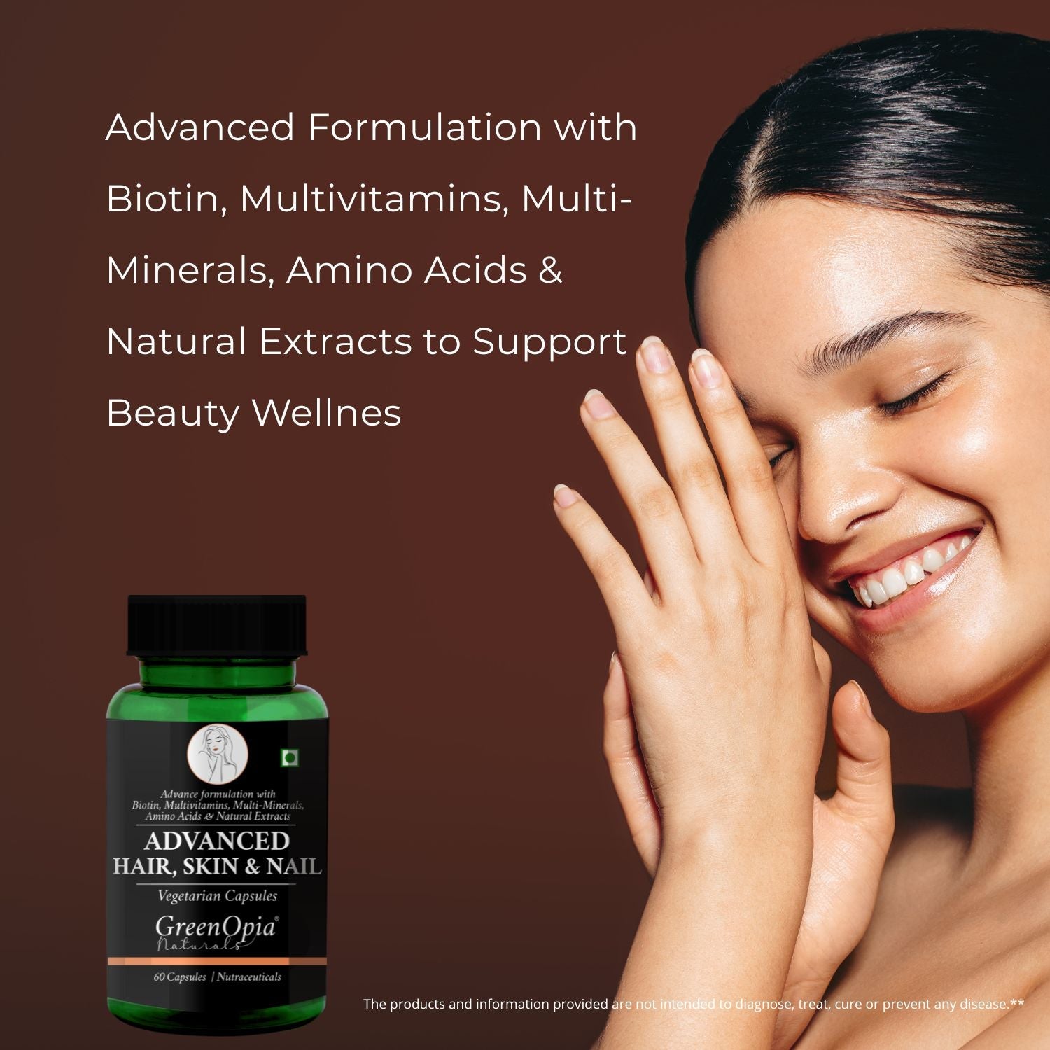 Advanced for Hair, Skin & Nails – 60 Vegetarian Capsules GreenOpia