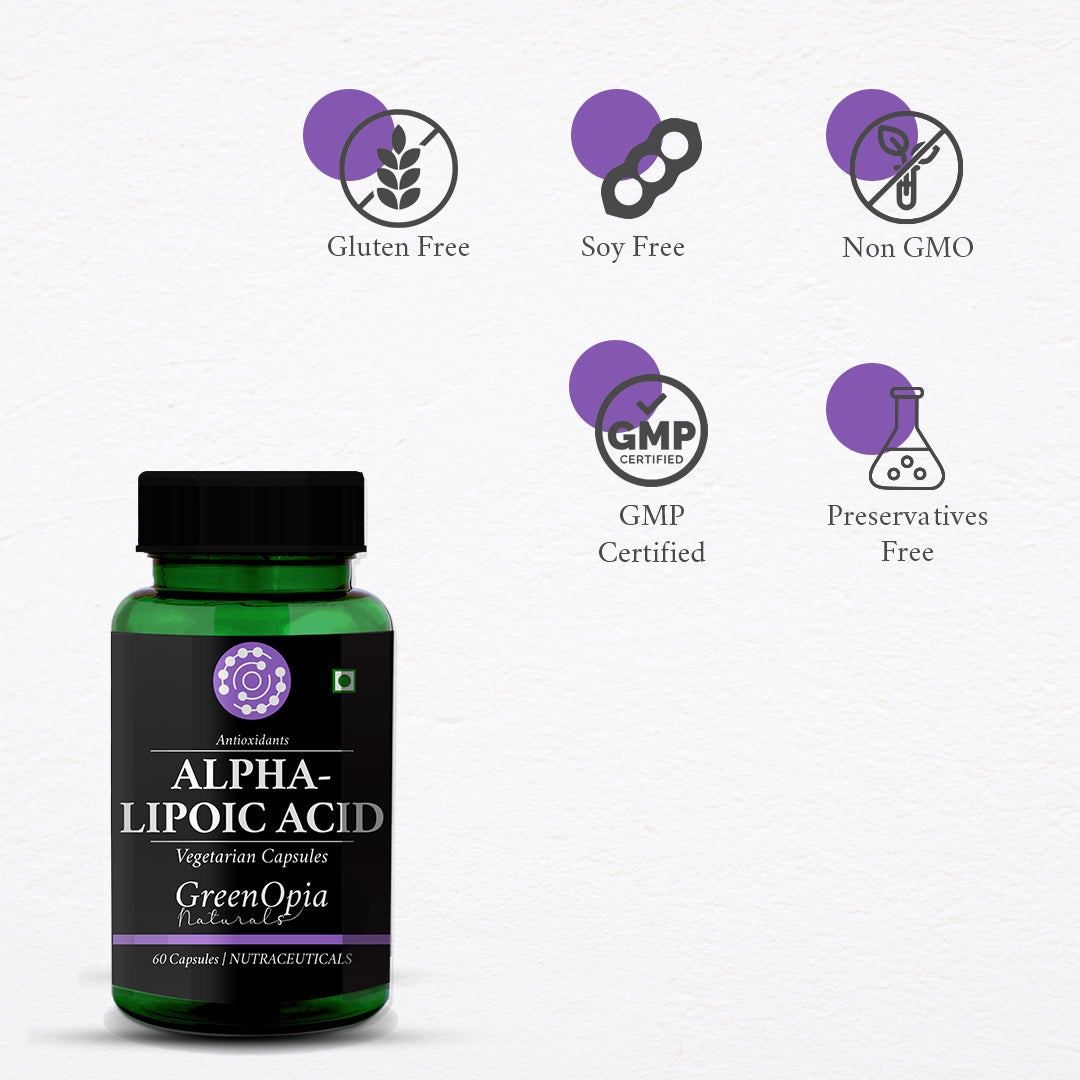 GreenOpia Alpha Lipoic Acid Vegetarian Capsules