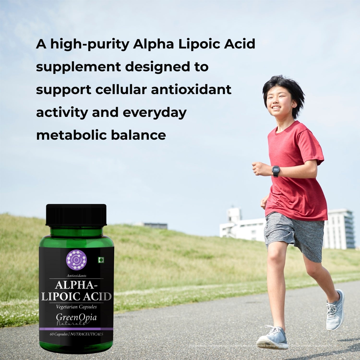 GreenOpia Alpha Lipoic Acid Vegetarian Capsules