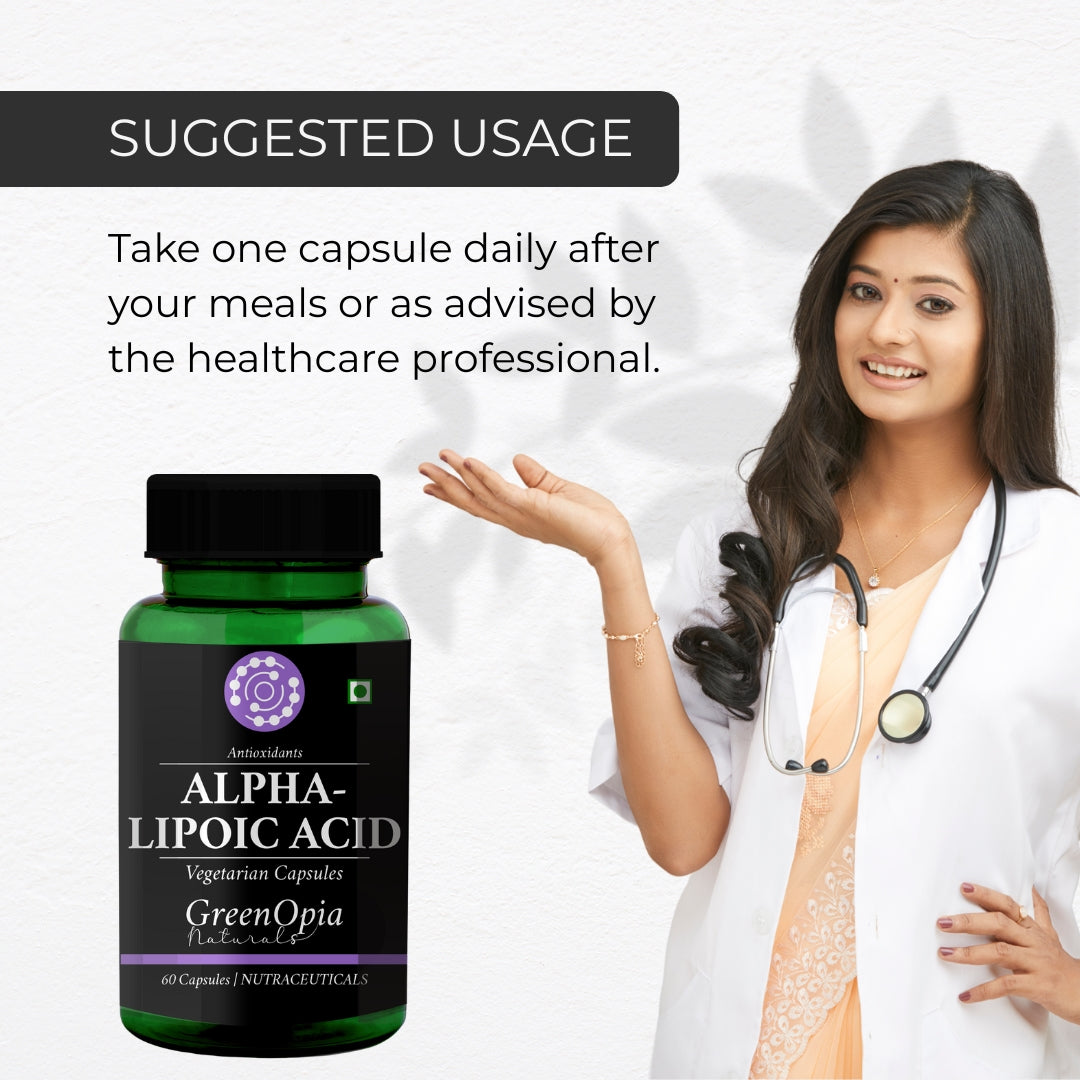 GreenOpia Alpha Lipoic Acid Vegetarian Capsules