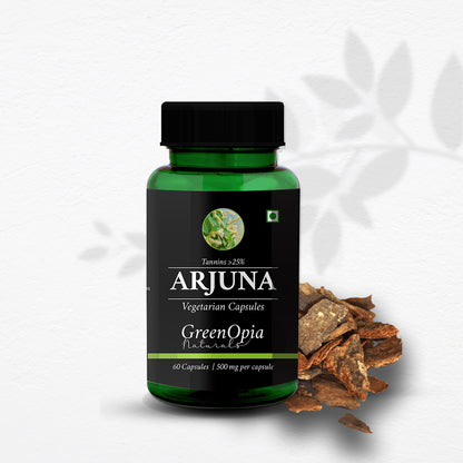 Arjuna Extract Capsules – Ayurvedic Heart Support Formula for Blood Flow and Endurance
